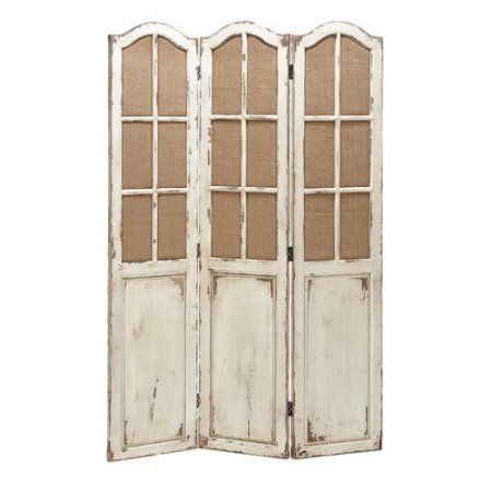 Decmode Wood and Canvas Three Panel Screen, Multi Color, Multicolor Temporary Room Dividers, Metal Room Divider, Fabric Room Dividers, Bamboo Room Divider, Beige Room, Sliding Room Dividers, Wood Room Divider, Decorative Room Dividers, Wooden Room Dividers