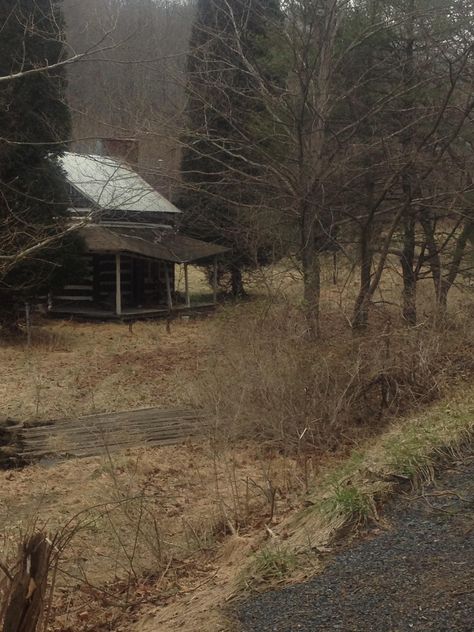 Appalachian Gothic, Old Cabins, Evil Buildings, Old Cabin, Cabin Aesthetic, Abandoned Things, American Gothic, Childhood Home, Dark Grunge