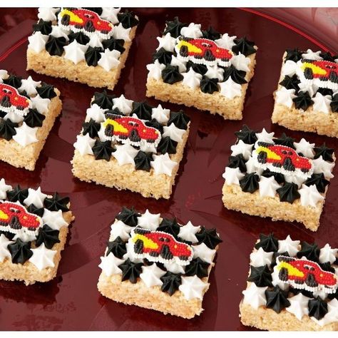 Cars Party Ideas, Auto Party, Rice Treats, Cars Birthday Party Decorations, Icing Decorations, Disney Cars Party, Cars Birthday Party Disney, Disney Cars Birthday, Car Birthday Theme