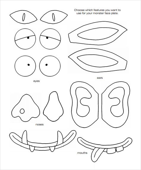 FREE 7+ Sample Monster Templates in PDF Monster Template, Third Grade Halloween, Make Your Own Monster, Grade 1 Art, Monster Puppet, Monster Pictures, Book Cartoon, Monster Theme, My Little Monster