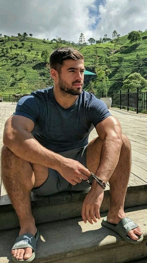 Puma Slides, Gorgeous Man, Men Looks, Perfect Man, Muscle Men, Male Beauty, Male Body, Bearded Men, Leeds