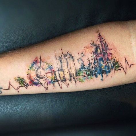 Love this Colorful Tattoo, Tattoo Zeichnungen, Tatuaje A Color, Geniale Tattoos, Girly Tattoos, Disney Tattoos, Great Tattoos, Skin Art, Piercing Tattoo