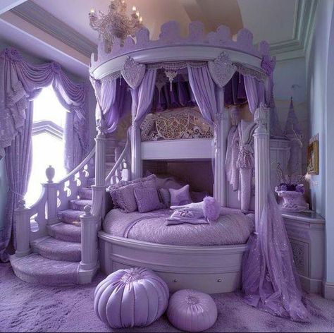 Mae Buu Fairytale Bedroom, Beautiful Bedroom Decor, Dream Bedroom Inspiration, Purple Bedrooms, Purple Bedroom, Purple Rooms, Cosy Room, Pink Bedrooms, Dreamy Bedrooms