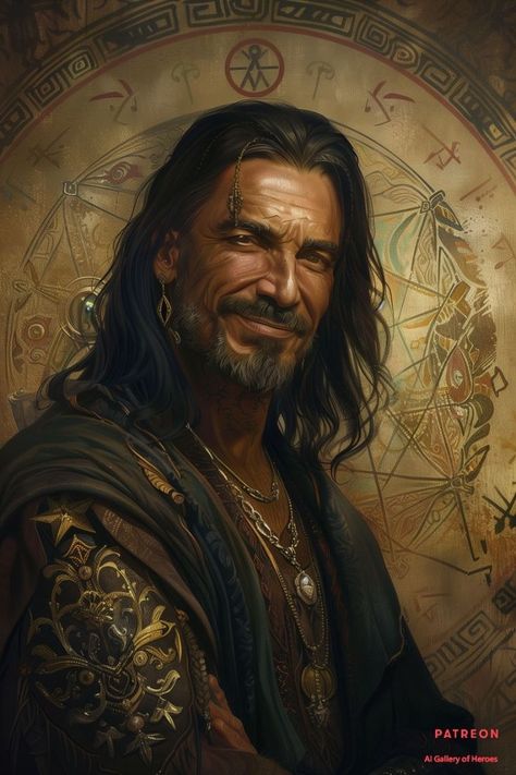 Fortune Teller Character Design, Wizard Dnd, Arte Viking, Pirate Art, Heroic Fantasy, Character Inspiration Male, Mermaid Pictures, Fantasy Portraits, Human Male