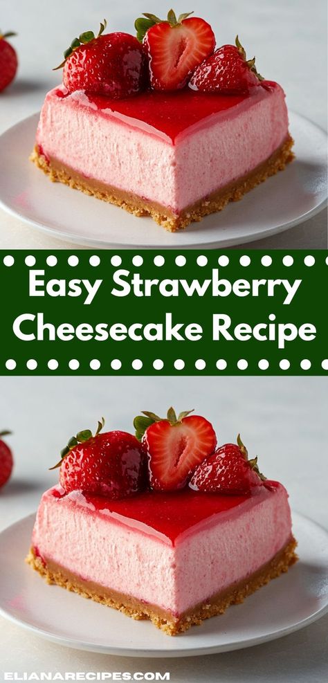 Berry Topping, Easy Strawberry Cheesecake, Strawberry Cheesecake Recipe, Strawberry Things, Strawberry Preserves, Strawberry Topping, Indulgent Desserts, Strawberry Milk, Graham Cracker Crust