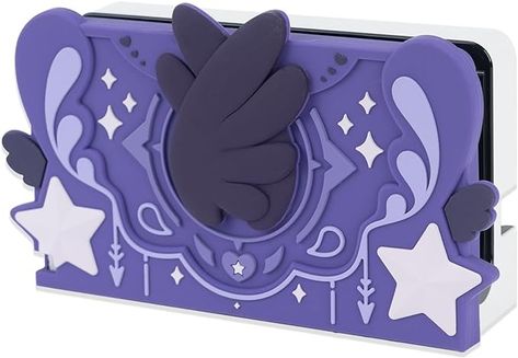 Amazon.com: GeekShare Soft Silicone Faceplate Cover for Nintendo Switch/OLED Charging Dock, Anti-Scratch Dock Cover- Star Wings Series (Purple) : Video Games Purple Video, Star Wings, Daily Bumps, Nintendo Switch Oled, Nintendo Switch Accessories, Electronic Musical Instruments, Video Games Nintendo, Game Room Design, Video Game Accessories