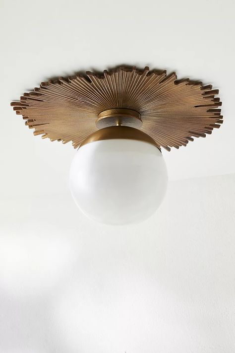 Statement Hallway Lighting, Flush Mount Foyer Lighting, Moody Office Light Fixture, Entryway 2023, Scullery Design, Fourth Dimension, Metal Ceiling Lighting, Mcm Design, Flush Mount Chandelier