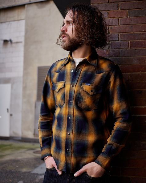 Iron Heart Flannel, Yellow Flannel Outfit Men, Yellow Flannel Outfit, Yellow Flannel, Flannel Men, Flannel Outfits, Iron Heart, Yellow Shirt, Mens Flannel Shirt