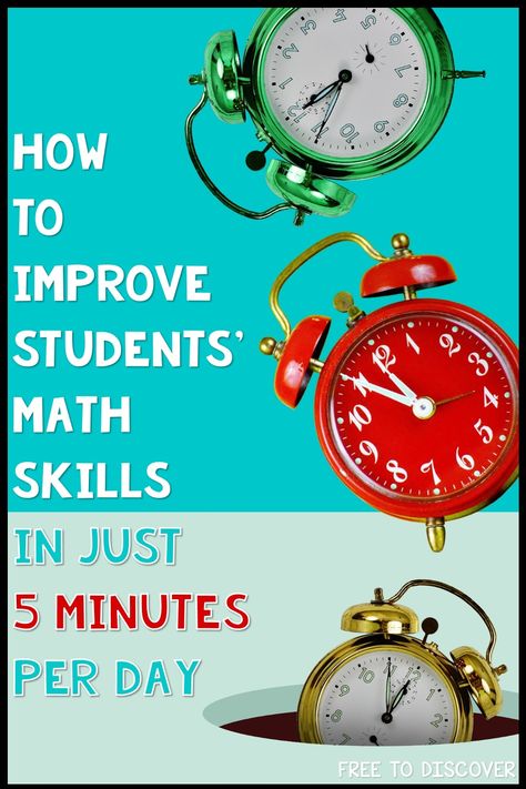 Improve students' math skills in just 5 minutes per day with these strategies. Teachers and students asking how to be good at math have found their answer! Read why 5 minutes a day is perfect, then dive into some teaching strategies for teaching middle or high school math. Skill Drills are amazing! How To Be Good At Math, High School Math Intervention, Teaching Strategies High School, Strategies For Odd Students, Defiant Students Strategies, How To Get Better At Math Middle School, Sped Math, Math Made Easy, Student Skills