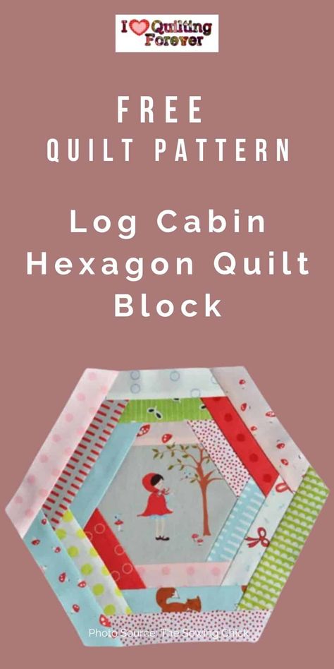 Free Paper Piecing Patterns, Rag Quilt Tutorial, Hexagon Quilt Pattern, Free Quilt Tutorials, Hexagon Patchwork, Log Cabin Quilt Pattern, Log Cabin Quilt Blocks, Mini Quilt Patterns, Painted Barn Quilts