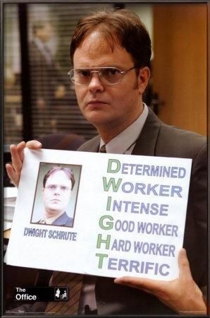 Can you write your own acrostic poem? The Office Season 2, The Office Andy, Dwight Schrute Quotes, The Office Dwight Schrute, The Office Dwight, Rainn Wilson, The Office Show, Photo Star, Office Memes