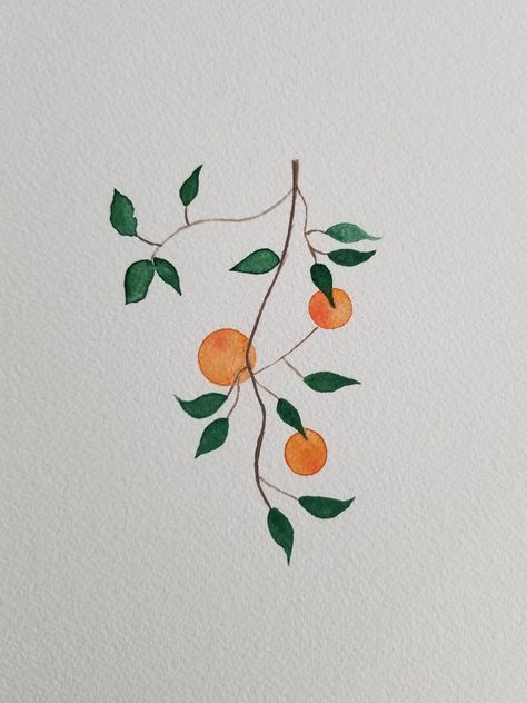 Orange Tattoo, Fruit Tattoo, Branch Tattoo, Handpoke Tattoo, Vine Tattoos, Coaster Designs, Blossom Tattoo, Serving Trays With Handles, Orange Tree