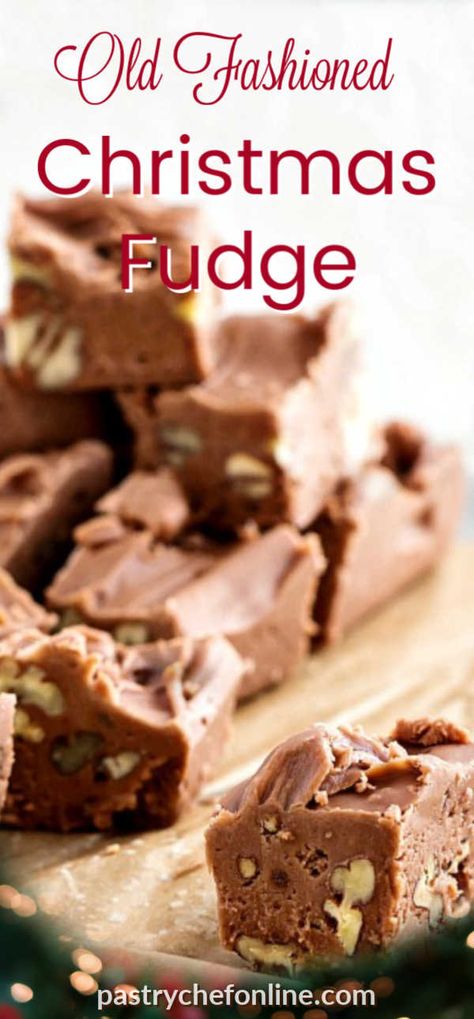 Cocoa Fudge, Homemade Christmas Treats, Christmas Candy Easy, Old Fashioned Fudge, Easy Fudge, Homemade Fudge Recipes, Easy Candy Recipes, Christmas Fudge, Christmas Easy