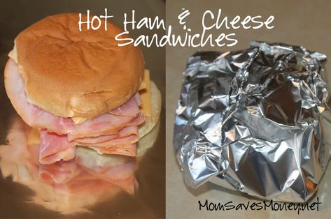 Hot Ham & Cheese Sandwiches Baked Ham And Cheese Sandwiches, Oven Baked Ham, Hot Ham Sandwiches, Ham Cheese Sandwiches, Hot Ham And Cheese, Ham And Cheese Sandwiches, Easy Weeknight Recipes, Baked Sandwiches, Cheese Buns