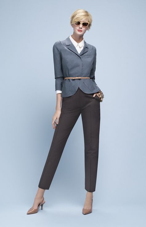 Paule Ka Spring 2014 Look N 64 Madame Secretary, Chic Work Outfit, Work Outfit Inspiration, Gamine Style, Check Register, Paule Ka, Paris Chic, Work Chic, Suits And Jackets