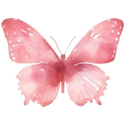 Vector vector watercolor painted butterf... | Premium Vector #Freepik #vector #painting #butterfly-watercolor #butterfly-pink #butterfly Vector Painting, Painting Butterfly, Painted Butterfly, Watercolor Butterfly, Simple Butterfly, Butterfly Watercolor, Hand Drawn Design, Pink Butterfly, Watercolour Painting