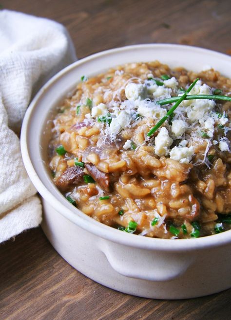 PORCINI MUSHROOM RISOTTO Jamie Oliver Mushroom Risotto, Truffle Risotto Mushroom, Porcini Mushroom Risotto, Wild Mushroom Risotto, Trader Joe’s Mushroom Risotto, South Europe, Vegetarian Main Dish, Porcini Mushroom, Mushroom Risotto Recipes