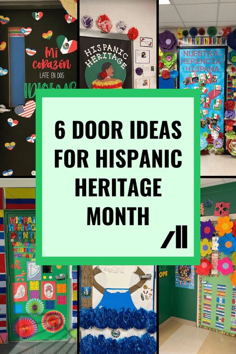 Classroom Door Ideas For Hispanic Heritage Month 2024 - City Teaching Alliance Hispanic Heritage Month Door Contest, Hispanic Month Door Decoration, Library Hispanic Heritage Month, Hispanic Door Decorations Classroom, Hispanic Heritage Door Decoration Ideas, Hispanic Heritage Month School Ideas, Latino Heritage Month Bulletin Board, Hispanic Heritage Month Classroom Door, National Hispanic Heritage Month Ideas