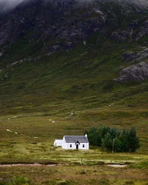 Lagangarbh, The little white cottage in Glencoe White Cottage, Autumn Inspiration, Country Roads, Cottage, White