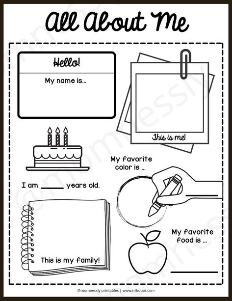 All About Me Free Printable Printable All About Me, About Me Printable, About Me Worksheet, Me Worksheet, All About Me Crafts, English Corner, All About Me Printable, All About Me Worksheet, Star Of The Week