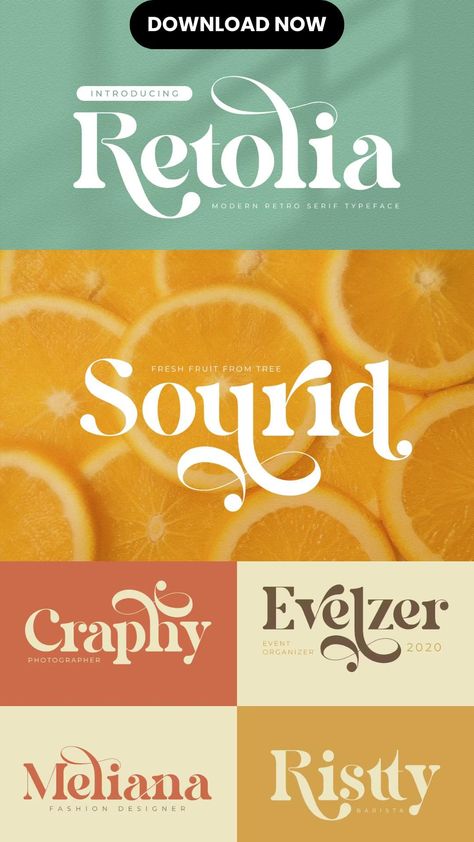 A serif font is a font with small strokes or extensions at the end of its longer strokes. Serifs have their roots in ancient Roman square capitals, ... Free Vintage Fonts, Retro Serif Font, Decorative Typeface, Simple Aesthetics, Timeless Font, Fonts Ideas, Trendy Typography, Trendy Fonts, Decorative Fonts