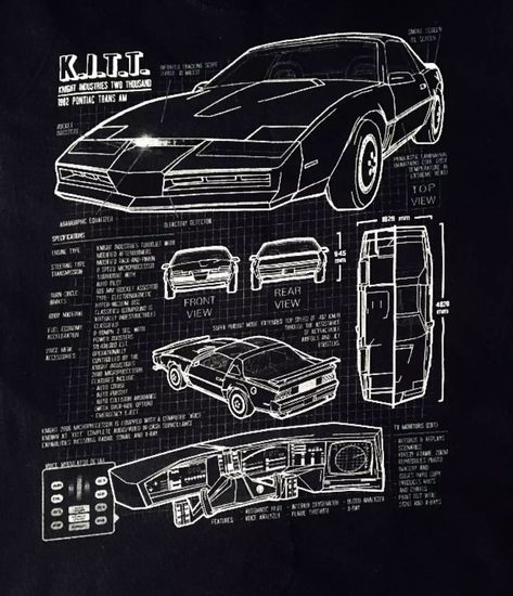 Kitt Knight Rider, A Team Van, Alfa Gtv, 80 Tv Shows, Night Rider, Movie Cars, Tv Cars, Pontiac Firebird Trans Am, Car Artwork