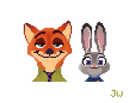 #Zootopia #Nick #Judy #Art #Pixels Judy Zootopia, Hama Disney, Zootopia Characters, Picture Graphs, Zootopia Art, Pixel Art Templates, Minecraft Pixel Art, Brick Stitch Pattern, Diamond Paint