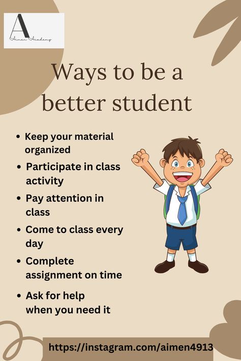 Ways to be a better student How To Become A Good Student, How To Be A Better Student, How To Be A Good Student, Be A Better Student, Teaching Study Skills, Educational Motivation, How To Get Smarter, Students Life, Quotes Notes