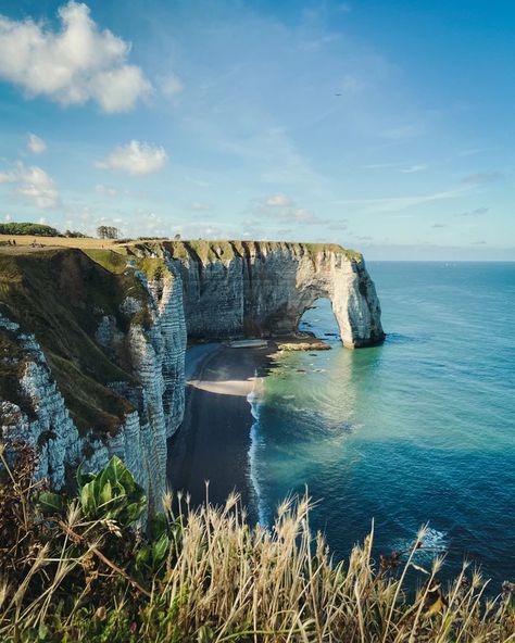 cliffs of Etretat in Normandy Etretat France, D Day Beach, Normandy France, Visit France, Voyage Europe, Ireland Travel, Travel Inspo, France Travel, Most Beautiful Places