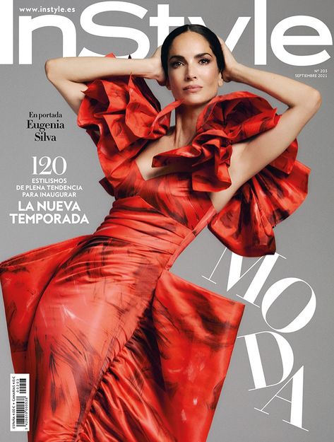 Eugenia Silva InStyle Spain 2021 Cover Photoshoot | Fashion Gone Rogue Moschino Dress, Spain Fashion, Instyle Magazine, Fashion Cover, Form Fitting Dress, Flowy Skirt, Fashion Editor, Fashion Photoshoot, Model Poses