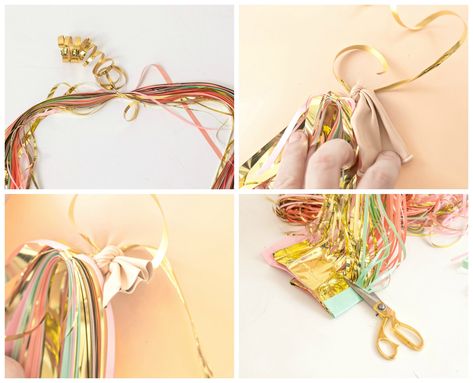 Easiest Quickest Balloon Tassel Tail Ever! Balloon Tassel Hack – Pretty Little Party Shop Balloon Tails Diy, Balloon Tassel Tail Diy, Balloon Tassel Diy, Fourever Sweet, Balloon Styling, Balloon Bar, Nicolas Party, Balloon Gifts, Balloon Bouquet Diy