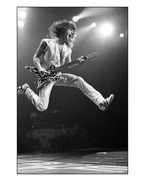 eddie VH by the one, the only, neil zlozower Man Jumping, Sammy Hagar, David Lee Roth, Rock Guitarist, We Will Rock You, Musica Rock, Eddie Van Halen, Rock N’roll, I'm With The Band