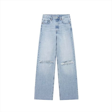 RIPPED WIDE LEG DENIM PANTS Available in light and Dark Wash Ripped Denim Pants, Pants Streetwear, Baggy Denim, Denim Pants Women, Denim Patterns, Selling Clothes, Ripped Denim, Casual Streetwear, Casual Look