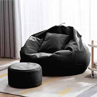 Leather Bean Bag Chair, Leather Bean Bag, Bean Bag Filling, Stool Cushion, Bean Bag Sofa, Bean Bag Covers, Bag Chair, Faux Leather Fabric, Cushion Filling