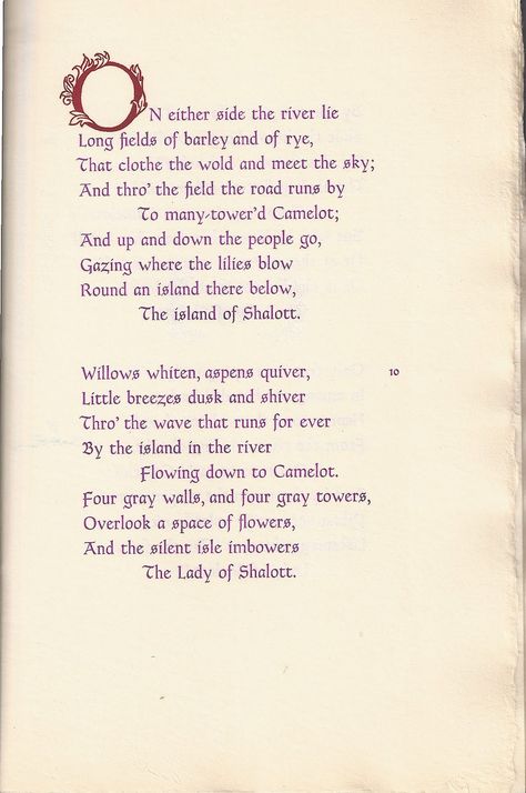 The Lady of Shalott Poem | The text of "The Lady of Shalott", printed in purple. The Lady Of Shalott Poem, Lady Of Shallot, Tennyson Poems, Avalon High, Classic Poetry, Lady Of Shalott, Alfred Tennyson, Lord Tennyson, The Lady Of Shalott