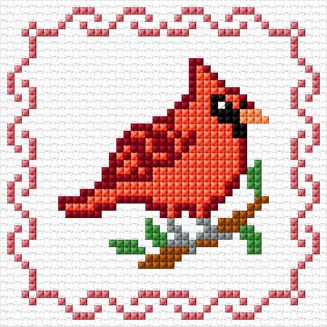 Cardinal|x-stitch|10 Free Patterns Online Cross Stitch Cardinal Pattern Free, Cardinal Pixel Art, Cross Stitch Cardinal Pattern, Cardinal Cross Stitch Pattern Free, Cardinal Cross Stitch Pattern, Cardinal Cross Stitch, Cardinal Pattern, Cross Stitch Calculator, Graph Crochet