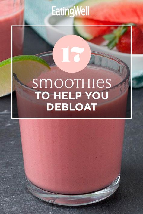 These smoothie recipes are perfect for when you feel bloated. Fruits like papaya, watermelon, banana and kiwi have been known to help reduce bloating symptoms. Yogurt can also be helpful to debloat, so feel free to add yogurt to these smoothies. #smoothies #smoothierecipes #healthysmoothies #smoothieideas #healthyrecipes Watermelon Smoothie Recipes, Melon Smoothie, Mango Banana Smoothie, Blueberry Banana Smoothie, Banana Drinks, Protein Smoothies, Natural Detox Drinks, Yogurt Smoothies, Easy Smoothie Recipes