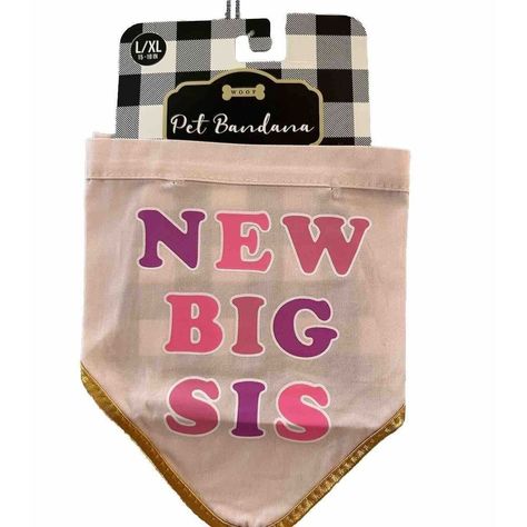 New Big Sis L/Xl Dog Bandana Big Sister Pink With Gold Trim By Woof Nwt Tags: Dog, Large, L, Xl, Bandana, Pink, Gold, Cute, Dog Accessories, Big Sis, Woof, Nwt, Dog Clothes #Dog#Bandana#Pink#Large#Nwt Cute Dog Accessories, Large Dog Sweaters, Dog Picture Frames, Knit Dog Sweater, Animal Sweatshirt, Dog Socks, Purple Diamond, Indoor Dog, Dog Diapers