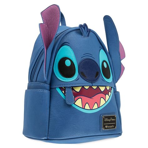 Stitch Faux Leather Mini Backpack by Loungefly  shopDisney #AD, #Leather, #AFFILIATE, #Faux, #Stitch, #Mini Disney Bags Backpacks, Stitch Backpack, Cute Mini Backpacks, Mini Mochila, Faux Leather Backpack, Loungefly Bag, Cute Stitch, Disney Bag, Loungefly Disney