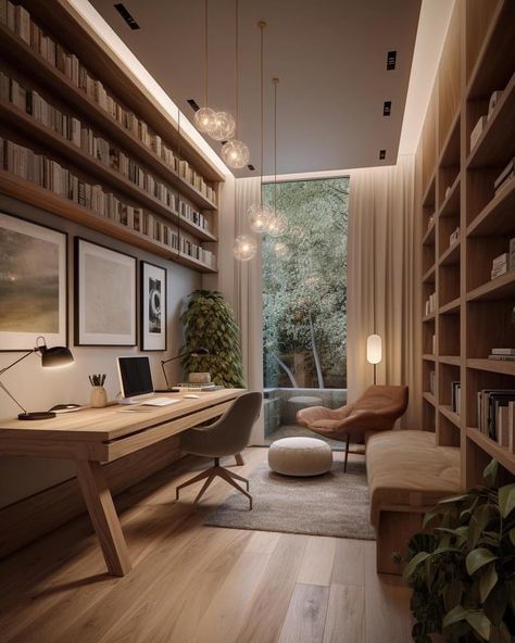 Modern Home Offices, Small Home Offices, Home Library Design, Home Office Setup, Home Library, Office Interior Design, Home Office Design, Dream Home Design, Marbella