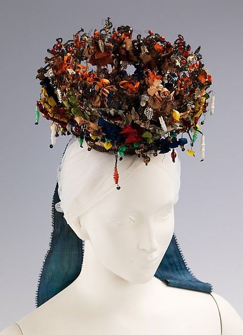 19th century German wedding headdress from The Met of course! jh Bavarian Wedding, Bavarian Costume, European Costumes, Cultural Wedding, Folk Culture, Historical Clothes, Wedding Headpieces, Wedding Headdress, Wedding Traditions