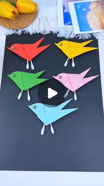 Sparrow Craft, Fun Art Activities, Craft With Paper, Sparrow Art, Bird Craft, Diy Birds, Early Childhood Development, Bird Crafts, Childhood Development