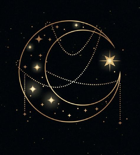 Black And Gold Aesthetic Widget, Star Theme App Icons, Astrology Icons Aesthetic, Celestial Phone Theme, Celestial Tiefling, Celestial Widget, Gold Wallpaper Ipad, Witchy Widgets, Celestial App Icons