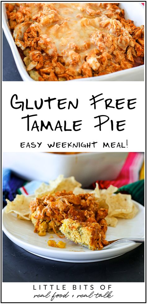 Gluten Free Tamale Pie - Little Bits of... Gluten Free Tamale Pie, Gluten Free Tamales Recipes, Dinner Under 300 Calories, Mexican Cornbread Casserole, Tamale Pie Recipe, Tamale Casserole, Beef Tamales, Pork Tamales, Tamale Recipe