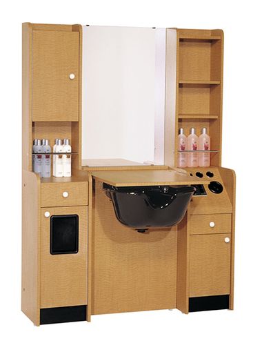 Free shipping, volume discounts, and wholesale prices on the Belvedere K041-25 Customline Booth. Buy wet styling shampoo stations from SalonEquipment.com Salon Wash Station Ideas, Shampoo Station Ideas, Hair Wash Station, Hair Salon Stations, French Chalet, Mobile Hair Salon, Tanning Booth, Wet Style, Home Hair Salons