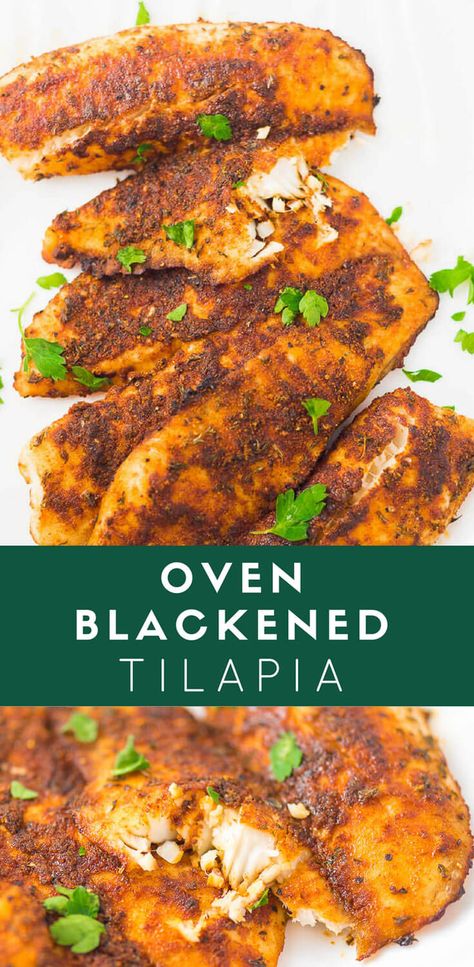 Tilapia Oven, Foil Salmon, Tilapia Recipes Easy, Baked Tilapia Recipes, Blackened Tilapia, Fish Recipes Baked, Baked Tilapia, Fish Dinner Recipes, Tilapia Recipes