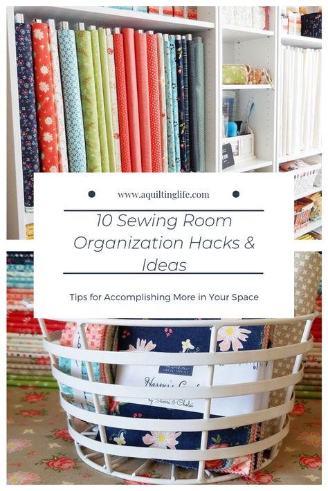 Room Organization Hacks, A Quilting Life, Quilt Room, Sewing Room Inspiration, Organizational Hacks, Sewing Room Storage, Sewing Spaces, Sewing Room Design, Sewing Room Organization