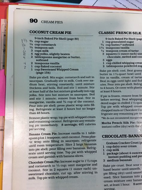 Coconut Cream Pie Aesthetic, Betty Crocker Chocolate Cream Pie, Betty Crocker Coconut Cream Pie, Betty Crocker Coconut Cream Pie Recipe, Old Fashion Coconut Cream Pie Recipe, Betty Crocker Pie Recipe, Christmas Dessert Recipies, Bandanna Cake, Cocnut Cream Pie