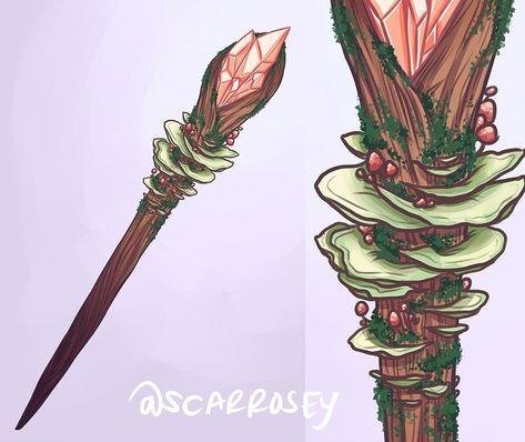 Love how the crystal is embedded in the staff. Druid Oc, Tiefling Druid, Dragon Staff, Staff Magic, Dnd Druid, Wizard Staff, Elf Druid, Wood Elf, Fantasy Props