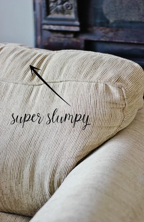 How to Fix Sagging Couch Cushions - Thistlewood Farm Fix Sagging Couch Cushions, Sagging Couch Cushions, Fix Sagging Couch, Simple Decorating, Cool Couches, Reupholster Furniture, Upholstery Diy, Diy Couch, Corner Sofa Set